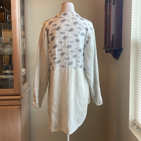 CP Shades long sleeves v neck 100% linen shirt oversized size small - Picture 4 of 7